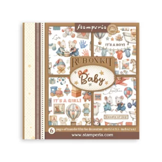 Stamperia Rub On Kit; Baby