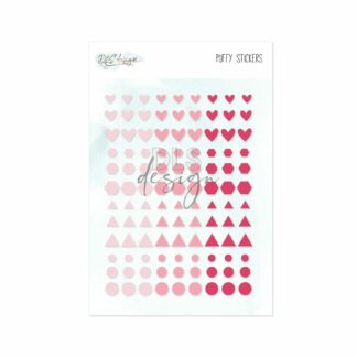 Puffy Shape Stickers: Pink