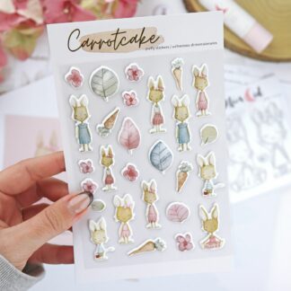 RitaRita, puffy stickers: Carrotcake