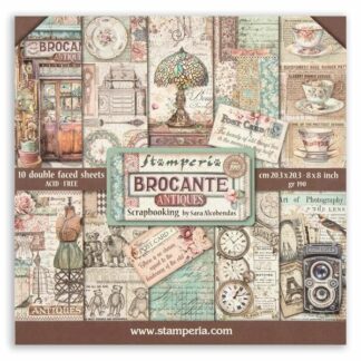 Stamperia, 8x8 Paper Set: Brocante Antiques