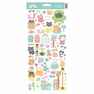 DoodleBug, Cardstock Stickers: Pretty Kitty