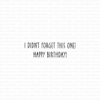 I didn't forget this one! Happy Birthday!