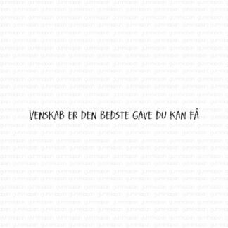 Venskab er den bedste gave du kan få