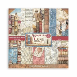 Stamperia, 8x8 Paper Set: Vintage Library