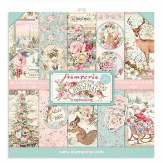 Stamperia, 6x6 Paper Set: Pink Christmas