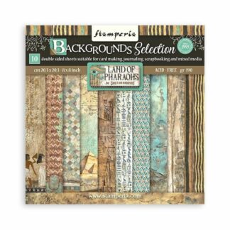 Stamperia, 8x8 Paper Set: Backgrounds Selection Land Of Pharaohs