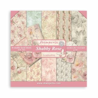 Stamperia, 8x8 Paper Set: Shabby Rose