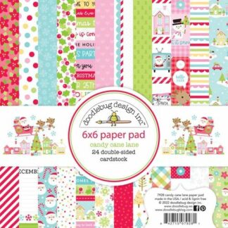 DoodleBug, 6x6 Inch Paper Pad: Candy Cane Lane