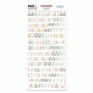 Mintopia, Puffy Stickers: Alfabet Boho Kollektion.