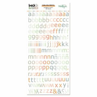 Mintopia, Puffy Stickers: Alphabet Pastel collection