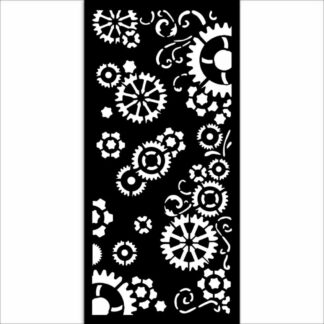 Stamperia, Gear up for Christmas, Thick Stencils 12x25 #Gears