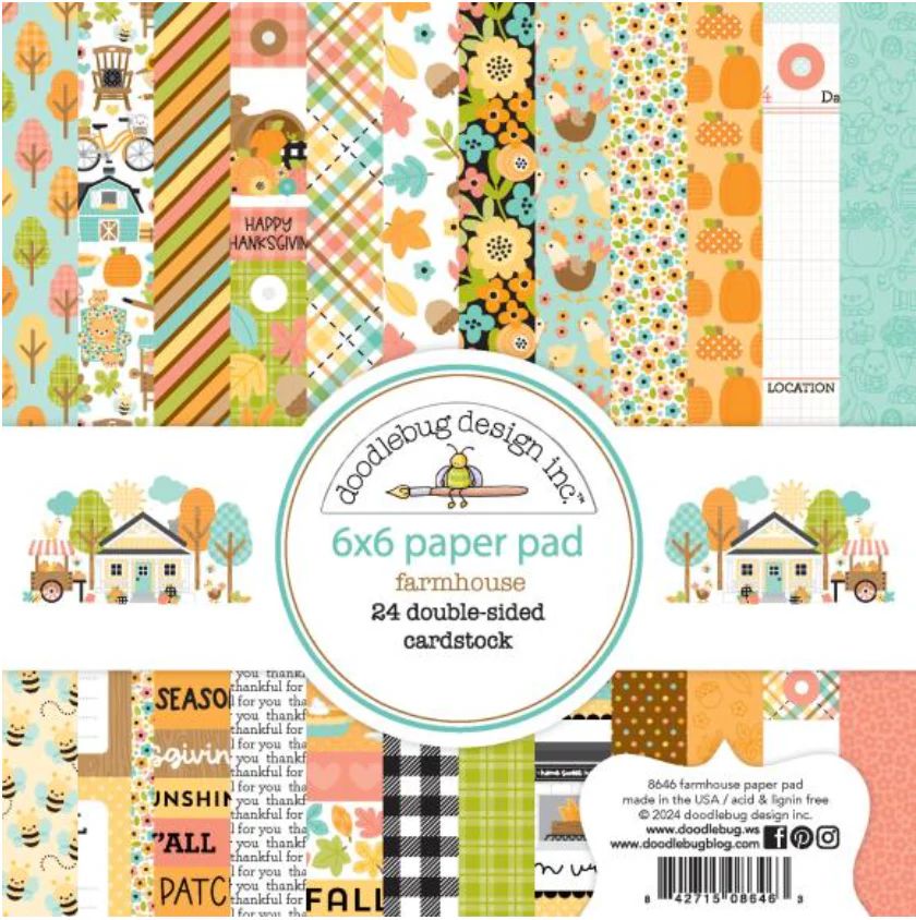 DoodleBug, 6x6 Inch Paper Pad: Farmhouse