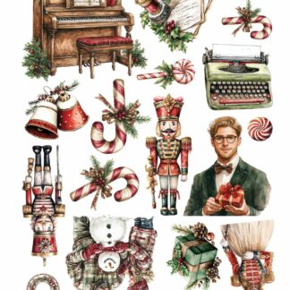 Alchemy of Art, 6x12 Paper Cut outs: Wonderful Christmas Time