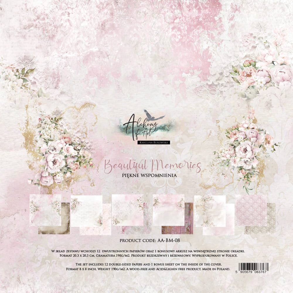 Alchemy of Art, 8x8 Paper Set: Beautiful Memories