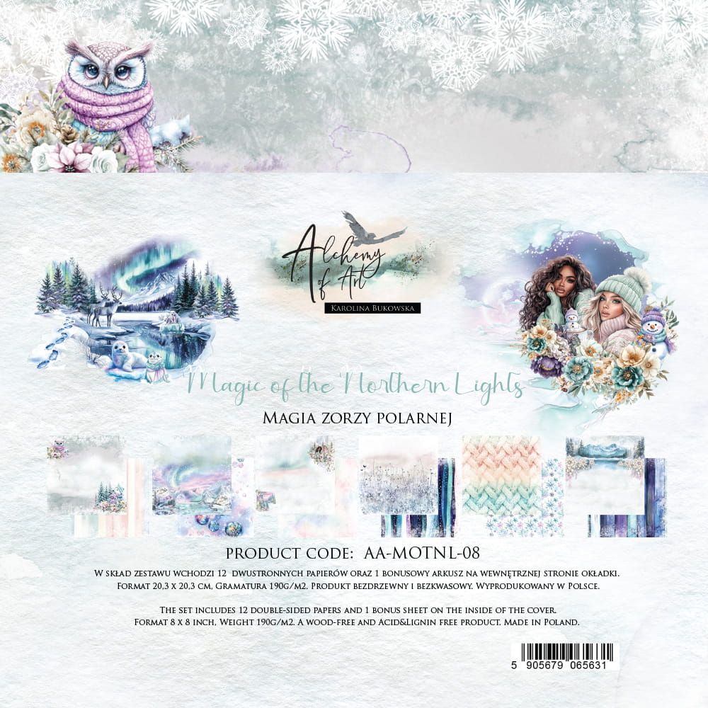 Alchemy of Art, 8x8 Paper Set: Magic of the Northern Lights