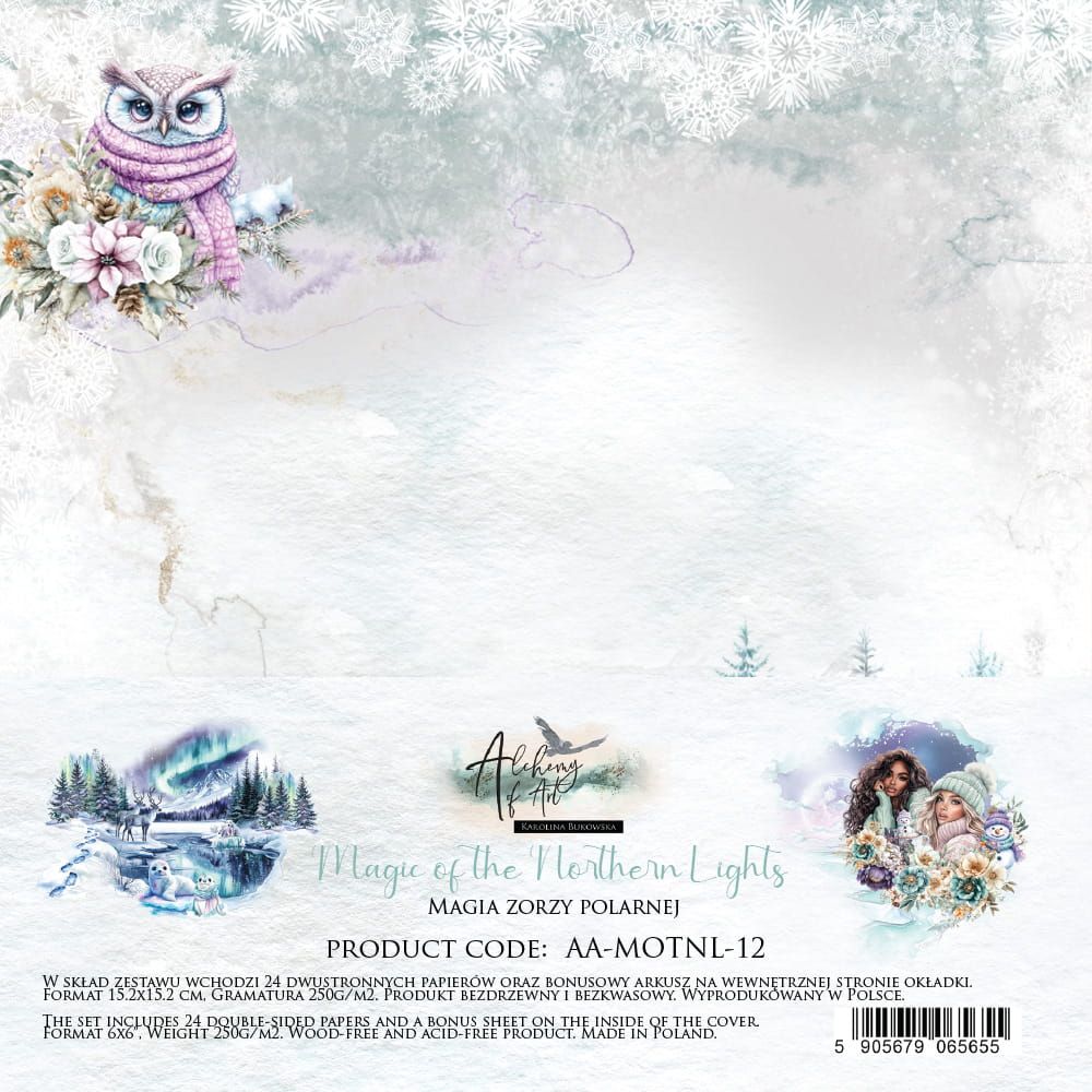 Alchemy of Art, 6x6 Paper Set: Magic of the Northern Lights