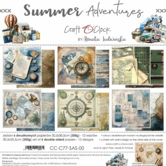 Craft O' Clock, 12x12" Paper Set: Summer Adventures