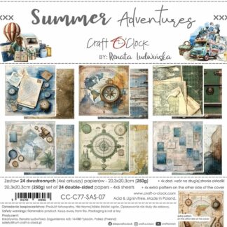 Craft O' Clock, 8x8" Paper Set: Summer Adventures