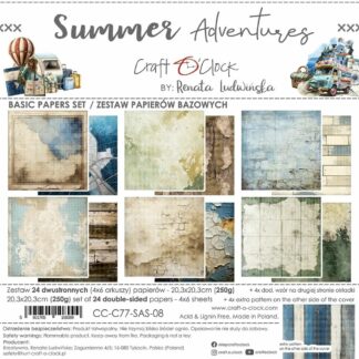 Craft O' Clock, 8x8" Basic Paper Set: Summer Adventures