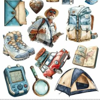 Craft O' Clock, 6x12" Extra Set: Trip & Adventure