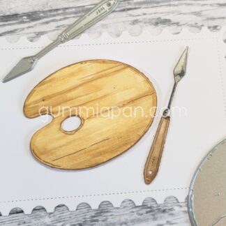 Stor Färgpalett och Palettkniv