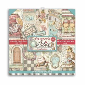 Stamperia, 8x8 Paper Set: Alice Through the Looking Glass