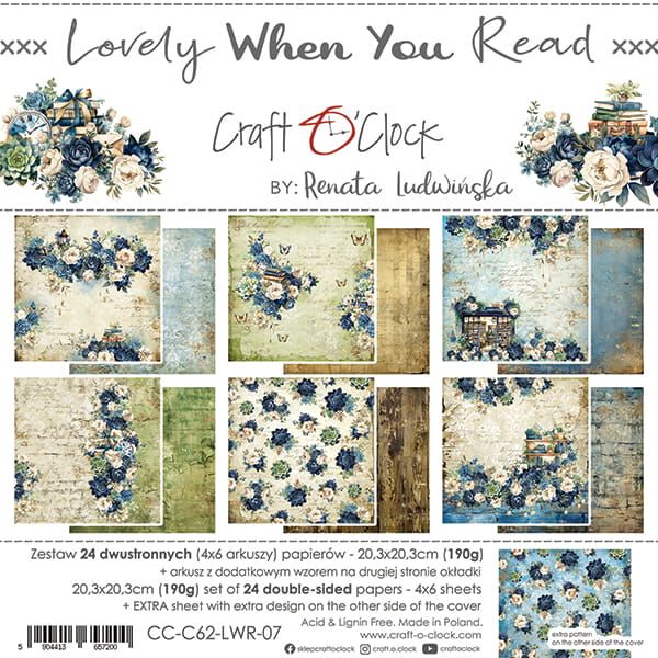 Craft O' Clock, 8x8" Paper Set: Lovely When You Read