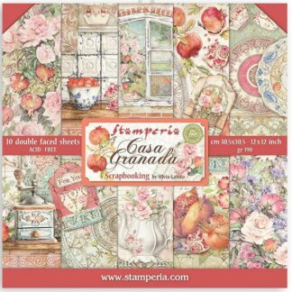 Stamperia, 12x12 Paper Set: Casa Granada