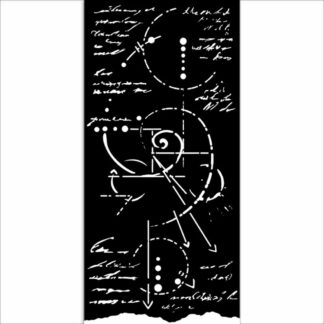 Stamperia, Silent Sea, Thick Stencils 12x25 #Fossil