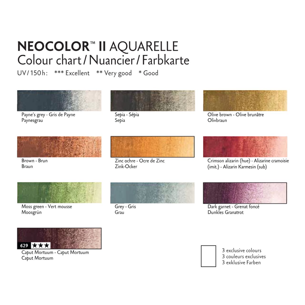 Caran d'Ache Neocolor II, 50th anniversary, Dark set - Image 3