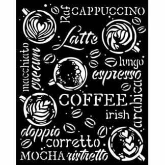 Stamperia Stencil: Coffee and Chocolate, Cappucino
