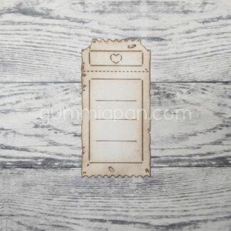 Stor Sliten Biljett med Hjärta