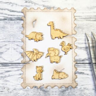 Wood Charms: Dinosaurs
