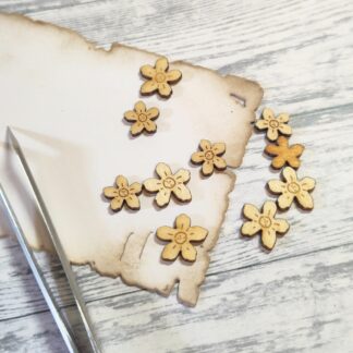 Wood Charms: Flowers