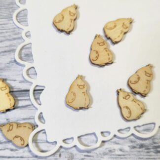 Wood Charms: Chicken teddy