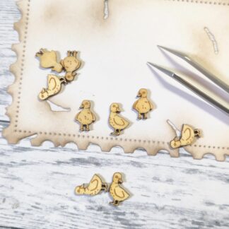 Wood Charms: Chickens