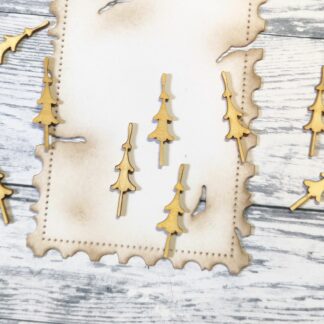 Wood Charms: Fluffy Pine Tree