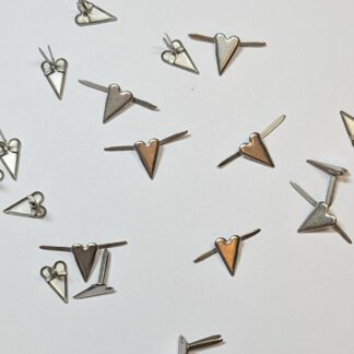 Brads, Hearts in Silver
