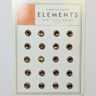 Mini Brads with Jewel, Apricot