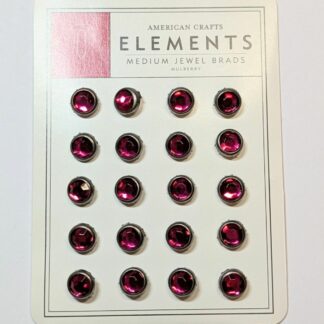 Brads with Jewel, Mulberry