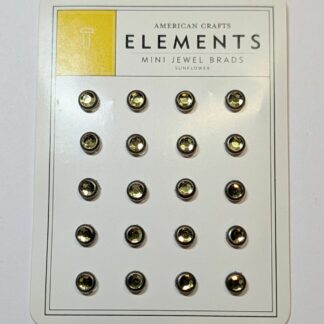 Mini Brads with Jewel, Sunflower