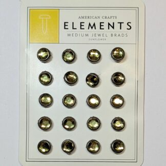 Brads with Jewel, Sunflower