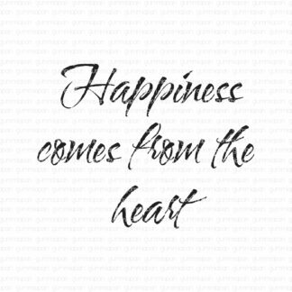 Happiness comes from the heart