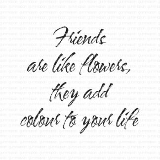Friends are like flowers they add colour to your life
