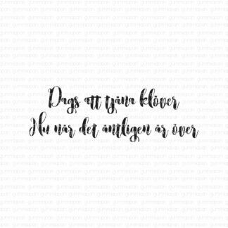 Dags att tjäna klöver Nu när det äntligen är över