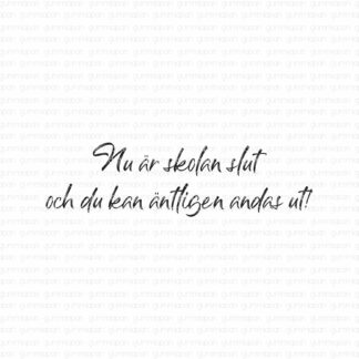 Nu är skolan slut och du kan äntligen andas ut!