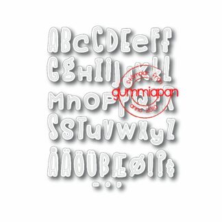 Die shadows to Outline Alphabet stamps