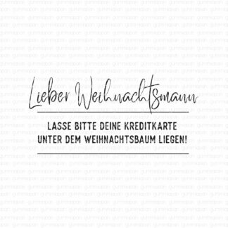 Lieber Weihnachtsmann...