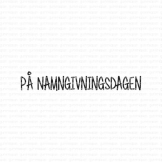 På namngivningsdagen