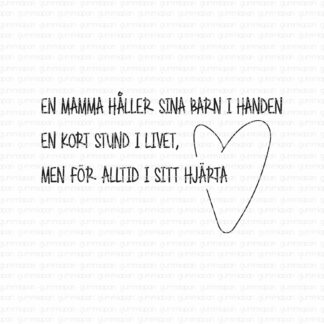 En mamma håller sina barn i handen...